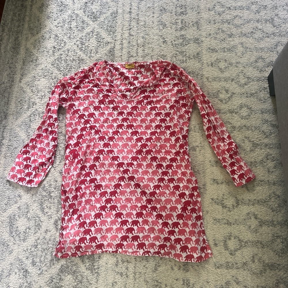 Pink elephant roller rabbit coverup sun dress